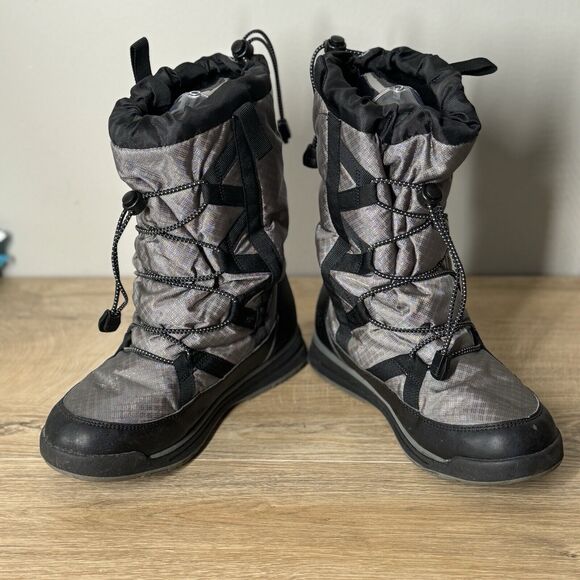 Lands End Big Kids Boots Youth Size 5M Gray Black Squall Mid Winter Snow Outdoor - Picture 6 of 11